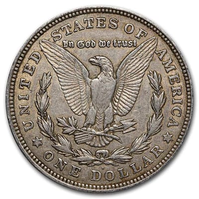 1921 Morgan 90% Silver Dollar .7734 oz. Circulated - additional view