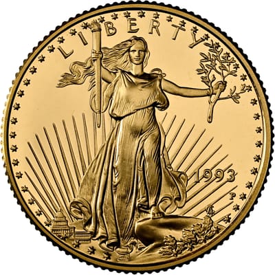 1993 P 1/4 oz GOLD EAGLE G$10 NGC PF69 PROOF - additional view