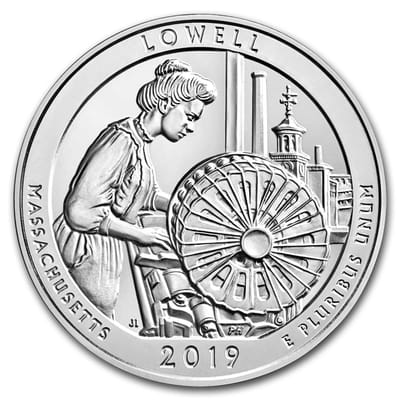 ATB 5 oz Silver Coin Lowell National Park Box/COA - additional view