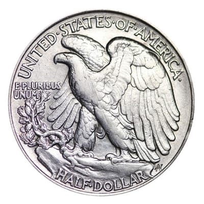 90% Silver Walking Liberty Half Dollar .36169 oz  - additional view