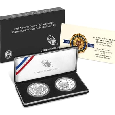 2019 American Legion 100th Ann. 2 Proof Silver Set - additional view