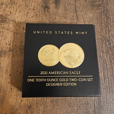 2021 American Eagle one tenth ounce two coin set