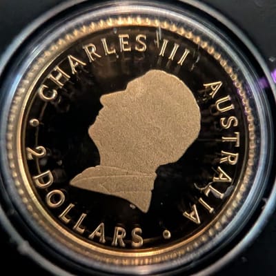 Perth Mint .5g Proof Gold Kangaroo 4x fine - additional view