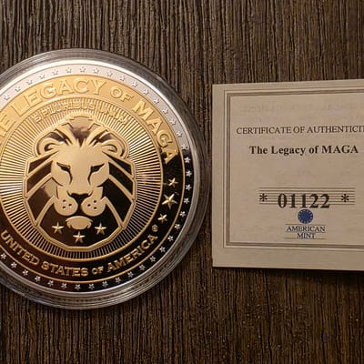 Copper Trump Commemorative Medallion 110g - 2021 - The Legacy Of Maga - additional view