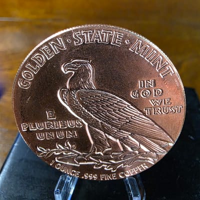 Copper Incuse Indian .999 Fine Round - additional view