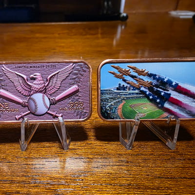 (2) American Baseball 1 Oz Copper Bars