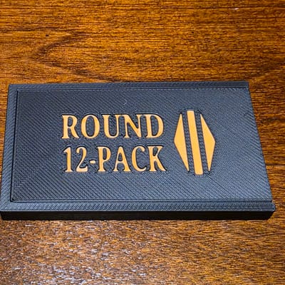 Round Gram "12-Pack" Wallet - 1g INCLUDED Blk/Org
