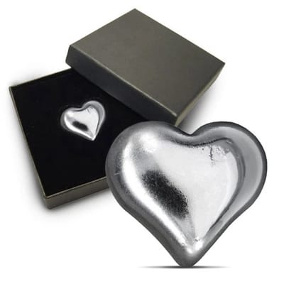 Rare Geiger Edelmetalle 1 oz Fine Silver Heart 