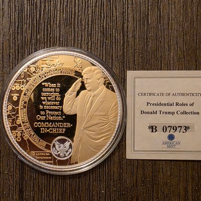 Copper Trump Commemorative Medallion 110g - 2020 - Commander In Chief
