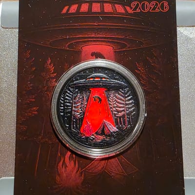 Copper Alien Abduction .999 Fine Round - Glows in the dark!