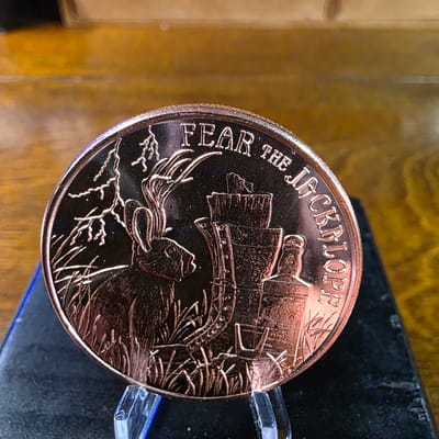 Copper Jackalope .999 Fine Round