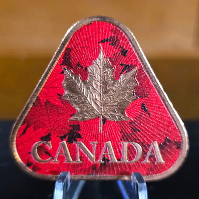 Copper Canada .999 Fine Triangle