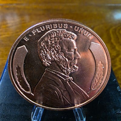 Copper Lincoln Penny Design .999 Fine Round