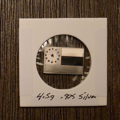 FM Flag Bar 4.5g .925 (Flag Of The Confederacy)