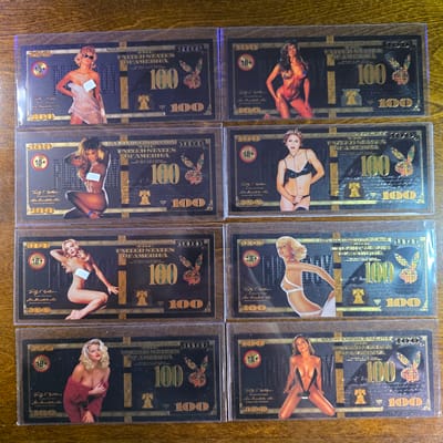 Playboy 24k Gold Foils - Set of 8