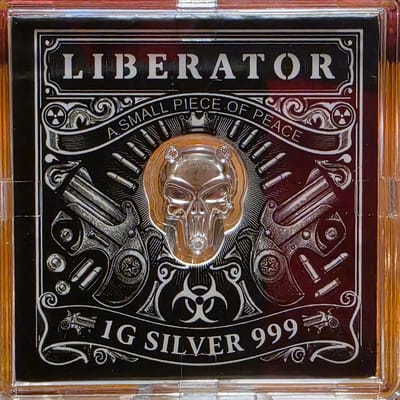 Liberator – Dark Side 1g .999 Fine Silver Skull
