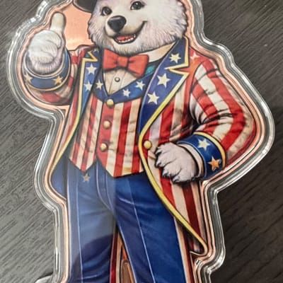 10 oz USA Patriotic Polar Bear .999 Copper Bar