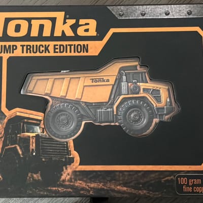 Tonka Dump Truck Edition 100g .999 Fine Copper Bar