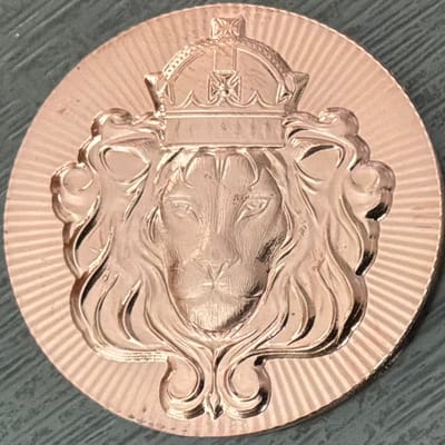 Scottsdale Mint Lion Stacker 1 oz Copper Round
