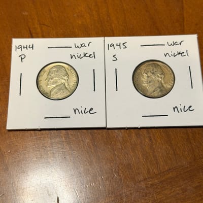 Nice War nickel Lot (x2)