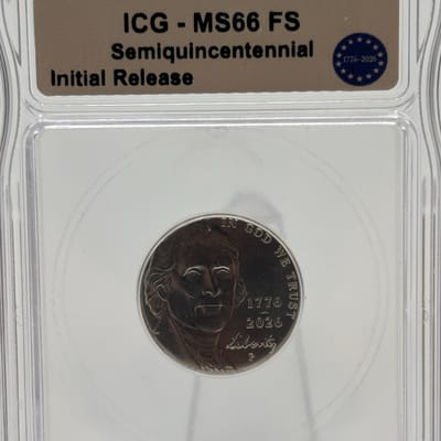 1776-2026-P 5C Semiquincentennial ICG MS66 FS