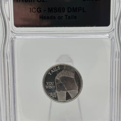1/10oz .999 Silver Coin Heads/Tails You Win MS69