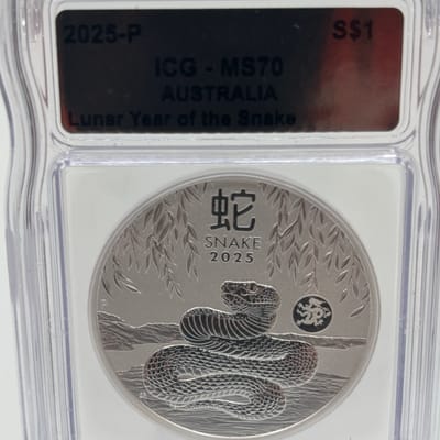 2025-P Australia Year of Snake 1oz .9999 Silver