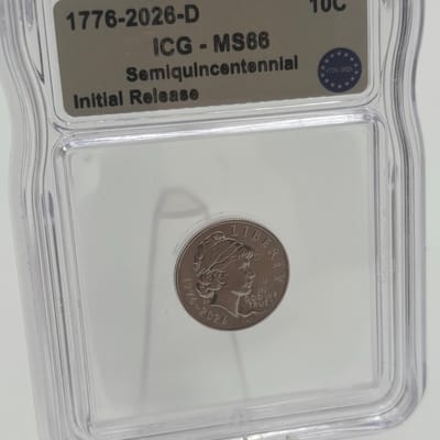 1776-2026D Semiquincentennial Dime ICG MS66 IR