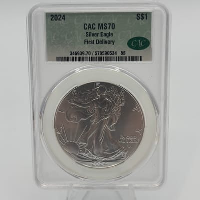 2024 American Silver Eagle CAC MS70 1st Delivery