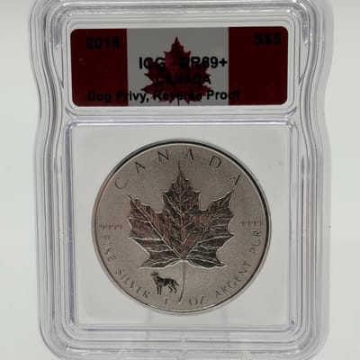 2018 Canada S$5 Maple Dog Privy ICG PR69+