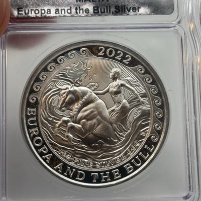 2022 Malta S1.5€ 1oz .999 Ag Europa and Bull MS68 - additional view