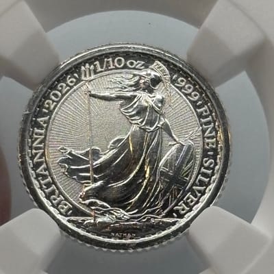 2026 G. Britain 1/10oz Silver Britannia NGC BU - additional view