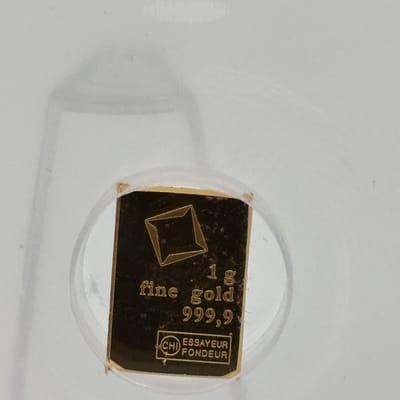 1g 999.9 Gold Valcambi Suisse Bar - additional view