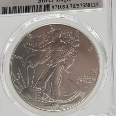 2025-W American Silver Eagle PCGS MS70 FS - additional view