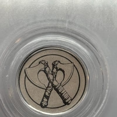 2026 Liberia 1/500oz .999 Platinum Viking Axe ICG - additional view