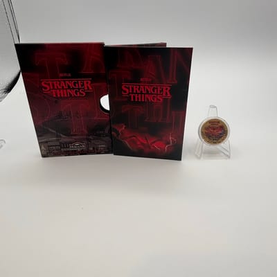 Gold PLATED $1 Tuvalu Stranger Things Coin W/Box - additional view