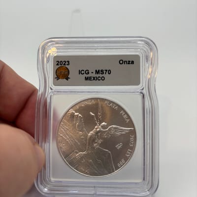 2023 Mexico Libertad ICG MS70 1oz .999 Silver