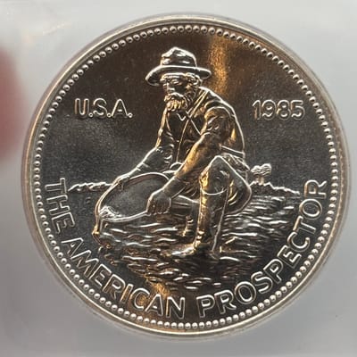 1985 Engelhard Prospector 1oz AG Vintage ICG MS68 - additional view