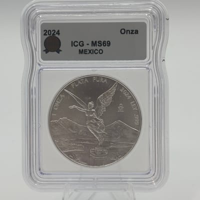 2024 1 Onza Mexican Libertad 1oz Ag ICG MS 69