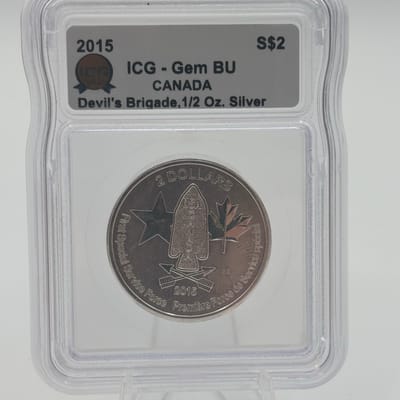 2015 Canada 1/2oz .9999 Ag Devils Brigade ICG BU