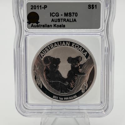 2011-P Australia Koala 1oz .999 Silver ICG MS70