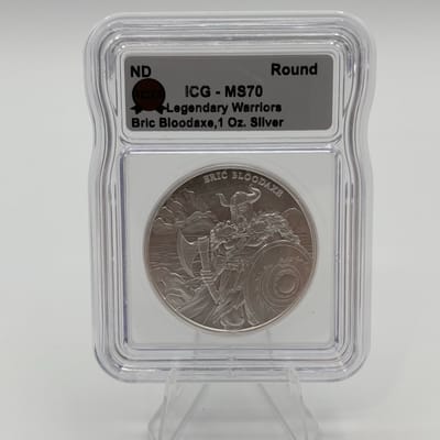 Legendary Warrior Eric Bloodaxe 1oz .999Ag MS70