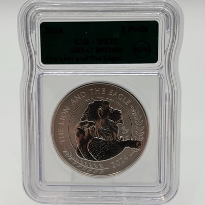 2024 S£2 Great Britain Lion and Eagle 1oz .999Ag