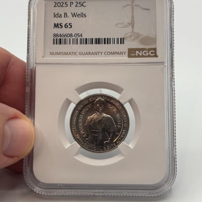2025-P Clad Ida B Wells Quarter NGC MS 65