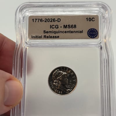 1776-2026-D Semiquincentennial Dime ICG MS 68