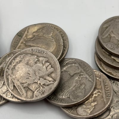 Full Roll of 40 ($2FV) Partial Date Buffalo Nickel - additional view