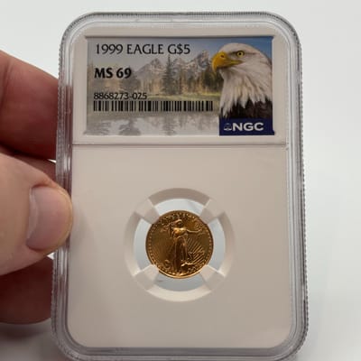 1999 1/10oz American Gold Eagle NGC MS 69