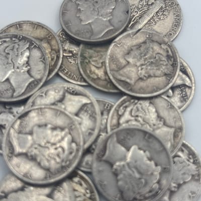 Under Spot 90% Silver Mercury Dime Random Year - additional view
