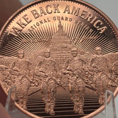 1oz AVDP Copper Disme Take Back America Round - additional view