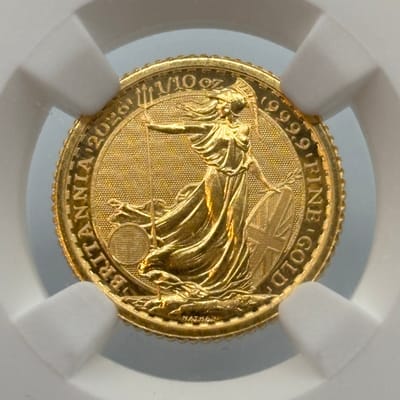 2026 Great Britain G£10 1/10oz 999.9 Gold NGC BU